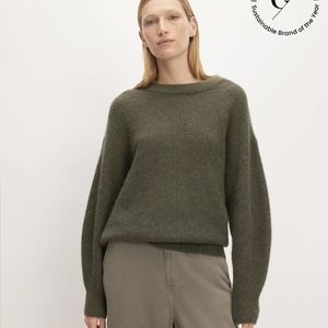 Everlane Alpaca Crew sweater kaki S